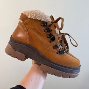 NWOT See by Chloe Aure Brown Suede Leather Hiking‎ Boot Size 40